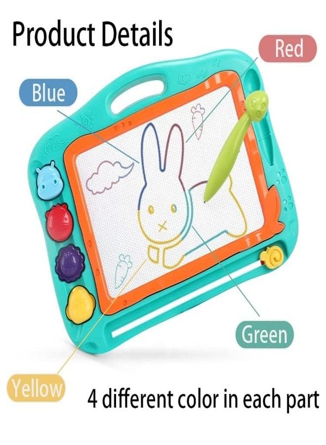 LAVNIK Magnetic Drawing Board for Kids Educational Drawing Tablet with Stencils, Stamps, and Magnetic Pen Multi-Color Doodle Board for Toddlers & Preschool Learning Erasable Sketch Pad Toy with Legs - Image 5